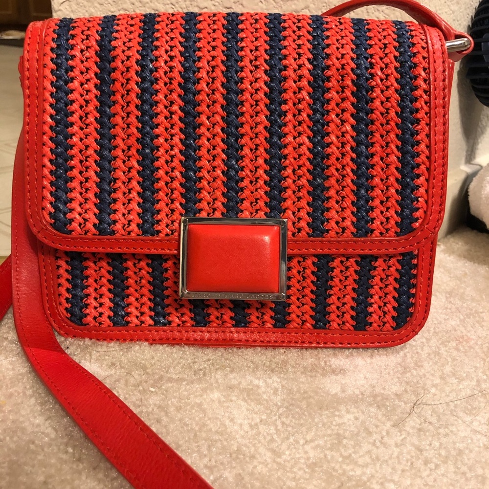 Marc by Marc Jacobs Orange/Red blue woven handbag